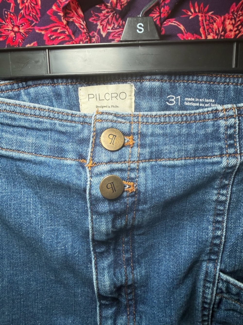 Size 31 Anthropologie Pilcro Corset-Seamed Cotton High-Rise Wide-Leg Jeans - Picture 5 of 7